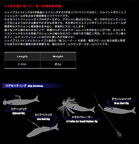 Amazon.co.jp: GAN CRAFT(ガンクラフト) ワーム シェイプス2.5インチ